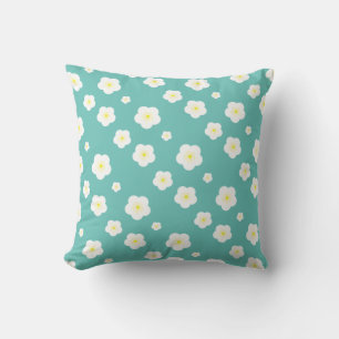 Modern Simple Spring Daisy flowers gradient  Throw Pillow