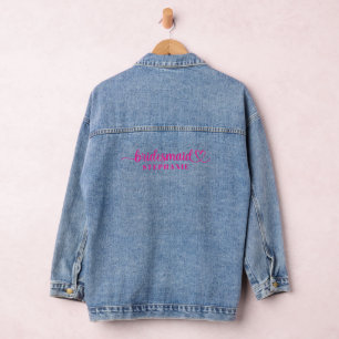 Modern Simple Stylish Bridesmaid Gift Personalize Denim Jacket