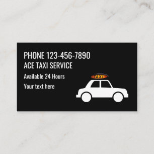 Modern Simple Taxi Service Business Card