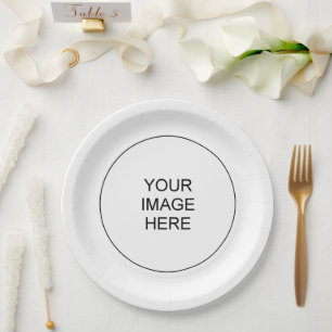 Modern Simple Template Cute Elegant Round Paper Plate