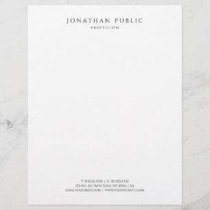 Modern Simple Template Elegant Black And White Letterhead