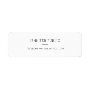 Modern Simple Template Personalized Return Address