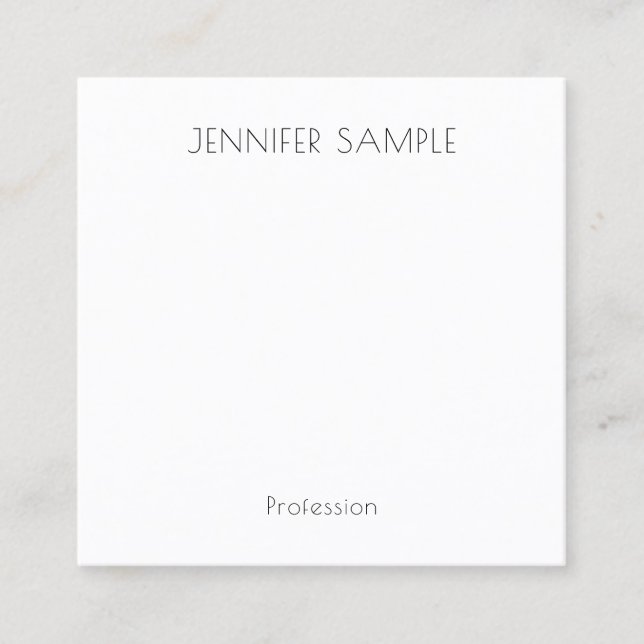 Modern Simple Template Professional Trendy Square Business Card (Front)