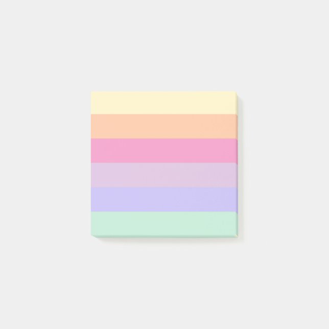 Modern Simple Template Rainbow Colours Stripe Post-it Notes (Front)