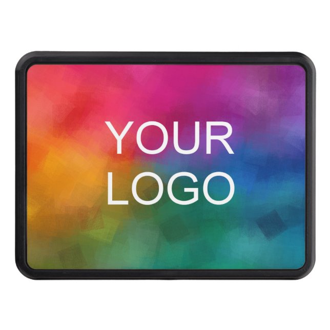 Modern Simple Template Upload Business Logo Here Trailer Hitch Cover (Front)