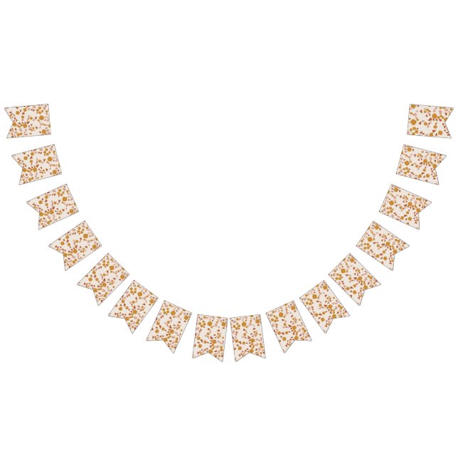 Modern Simple Terracotta Gold Terrazzo bunting  Bunting Flags (All)
