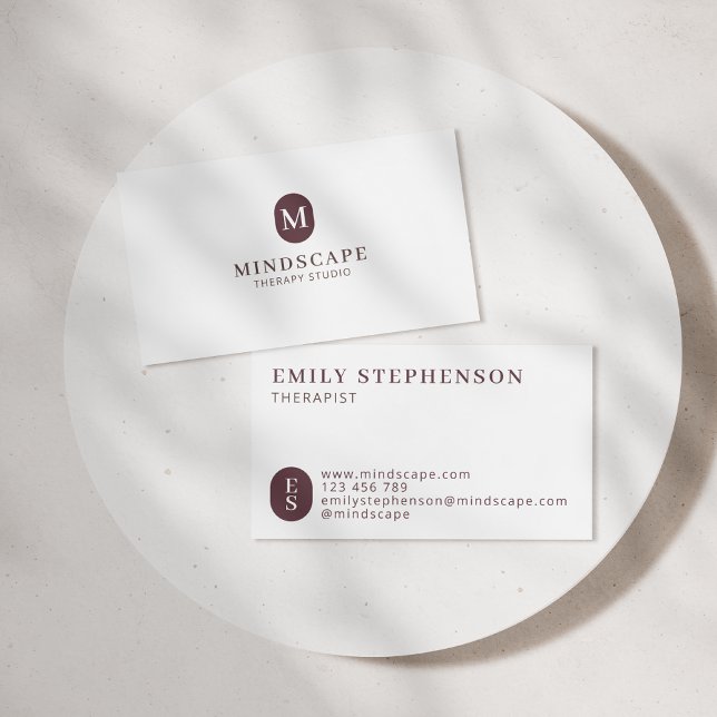 Modern Simple Therapist Business Card (Creator Uploaded)