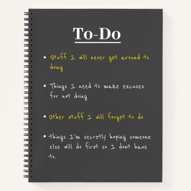 Modern Simple To-Do List Notebook - Editable (Front)