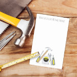 Modern Simple Tools Minimal Whimsical Funny Post-it Notes<br><div class="desc">This design features modern simple funny masculine fun,  whimsical tools minimalist minimal,  carpenter mechanic builder trade,  tools hammer tape measure wrench,  electrician handyman woodworking,  whimsical basic typography script,  custom customize the personalized name,  a note from notepads,  a classic template stylish perfect,  masculine to do grocery shopping</div>