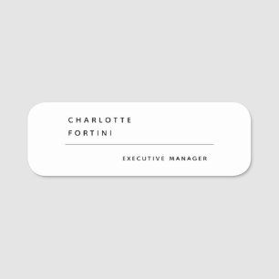 Modern Simple Trendy Minimalist  Name Tag