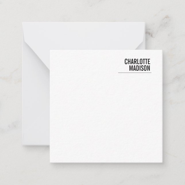 Modern Simple Trendy Minimalist Plain Card (Front)