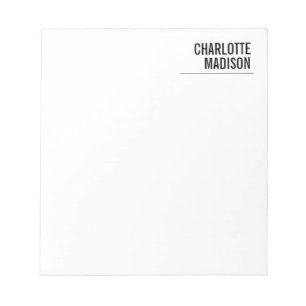 Modern Simple Trendy Minimalist Plain Notepad