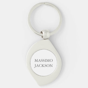 Modern Simple Trendy Minimalist Plain Own Name Keychain