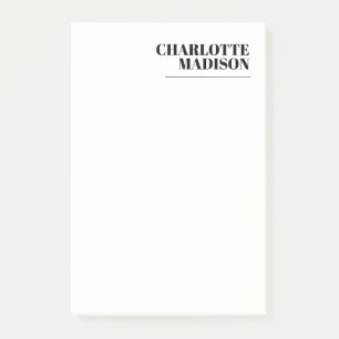 Modern Simple Trendy Minimalist Plain Post-it Notes