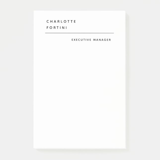 Modern Simple Trendy Minimalist  Post-it Notes (Front)