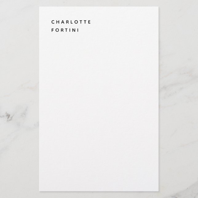 Modern Simple Trendy Minimalist  Stationery (Front)