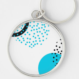 Modern, simple, trendy, urban circle graphic keychain
