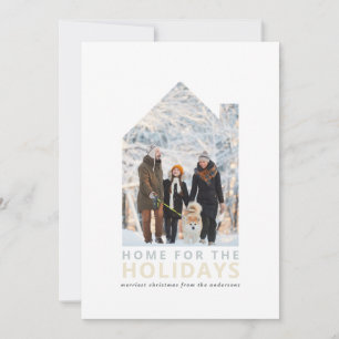 Modern simple typography new house holiday card