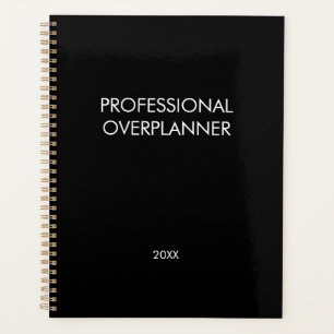 Modern Simple Typography Professional Black Planner