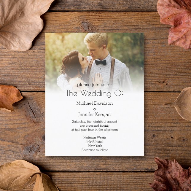 modern simple typography wedding photo invitation (Creator Uploaded)