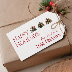 Modern simple unique business christmas gift tag