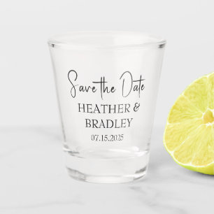 Modern Simple Unique Minimalist Wedding  Shot Glass