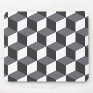 Modern, simple, urban architectural cubes pattern mouse pad