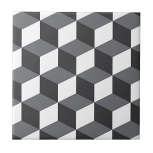 Modern, simple, urban architectural cubes pattern tile