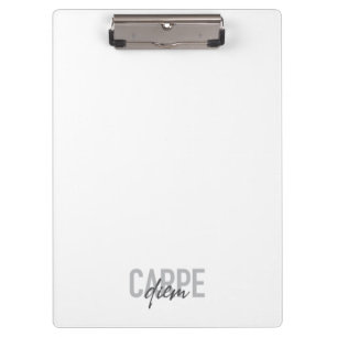 Modern, simple, urban, cool design Carpe Diem Clipboard