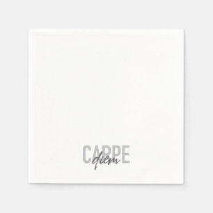 Modern, simple, urban, cool design Carpe Diem Napkin