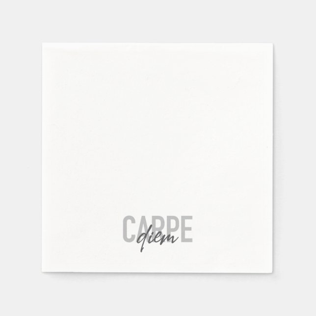 Modern, simple, urban, cool design Carpe Diem Napkin (Front)