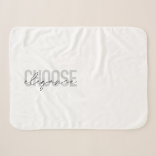 Modern, simple, urban, cool design Choose Elegance Sherpa Blanket