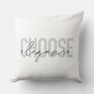 Modern, simple, urban, cool design Choose Elegance Throw Pillow