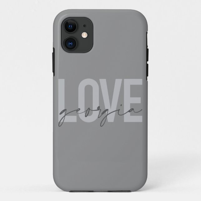 Modern, simple, urban, cool design Love Georgia Case-Mate iPhone Case (Back)