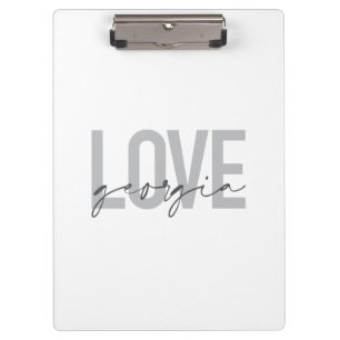 Modern, simple, urban, cool design Love Georgia Clipboard