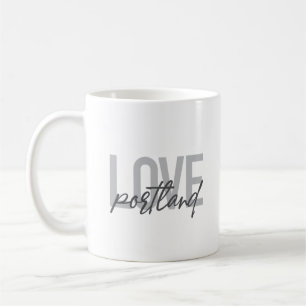 Modern, simple, urban, cool design Love Portland Coffee Mug