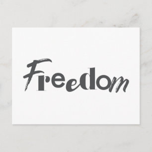 Modern, simple, urban, cool design of Freedom Postcard