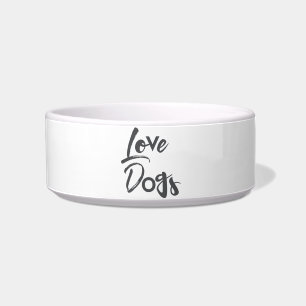 Modern, simple, urban, cool design of Love Dogs Bowl