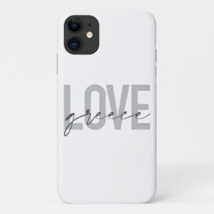 Modern, simple, urban, cool design of Love Greece iPhone 11 Case