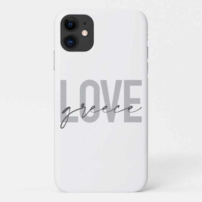 Modern, simple, urban, cool design of Love Greece Case-Mate iPhone Case (Back)