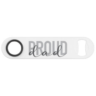 Modern, simple, urban, cool design of Proud Dad Bar Key