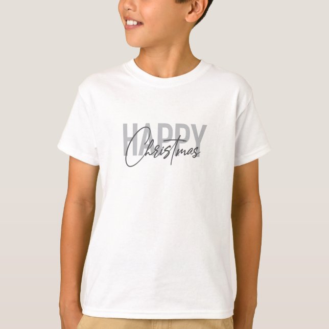 Modern, simple, urban design Happy Christmas T-Shirt (Front)