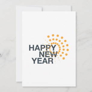 Modern, simple, urban design of "Happy New Year" Holiday Card