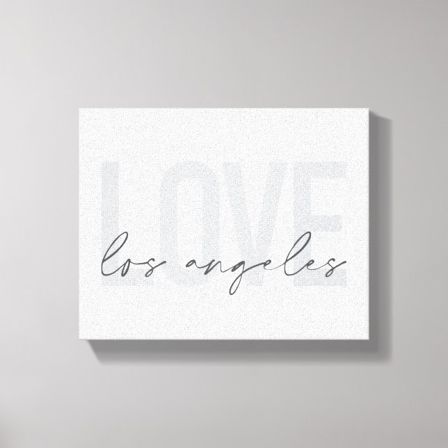 Modern, simple, urban design of Love Los Angeles Canvas Print (Front)