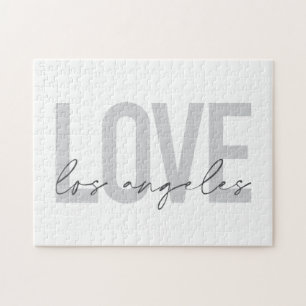 Modern, simple, urban design of Love Los Angeles Jigsaw Puzzle
