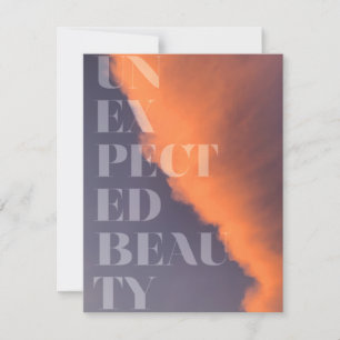 Modern, simple, urban design of Unexpected Beauty Card