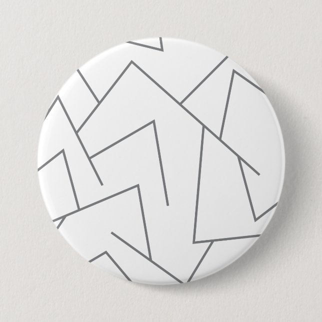 Modern, simple urban, dynamic graphic line pattern 3 inch round button (Front)