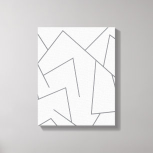 Modern, simple urban, dynamic graphic line pattern canvas print