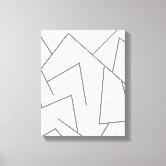 Modern, simple urban, dynamic graphic line pattern canvas print (Front)