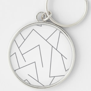 Modern, simple urban, dynamic graphic line pattern keychain